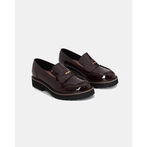 Sam. Lucky Penny Leather Loafers Burgundy - US 8WW